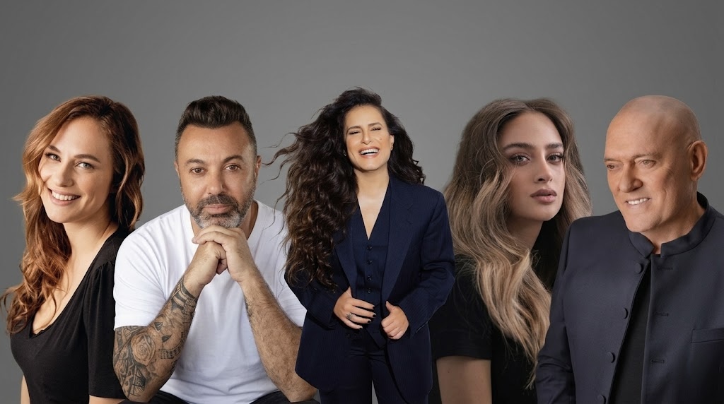 האמנים המשתתפים | צילום: שלומי שבת (יניר סלע), ואלרי חמאתי (רן יחזקאל), מירי מסיקה (טיה זך), ליאור נרקיס (טל עבודי), קרן פלס (שי פרנקו)